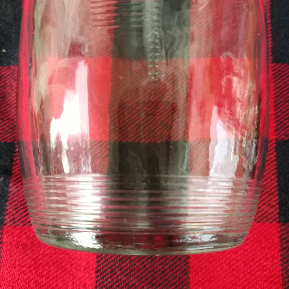 Vintage Clear Vase w/Decorative Cross